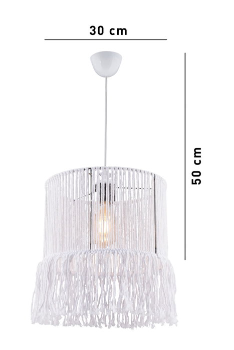 Opviq Ness Macrame Lámpara de Araña Blanca